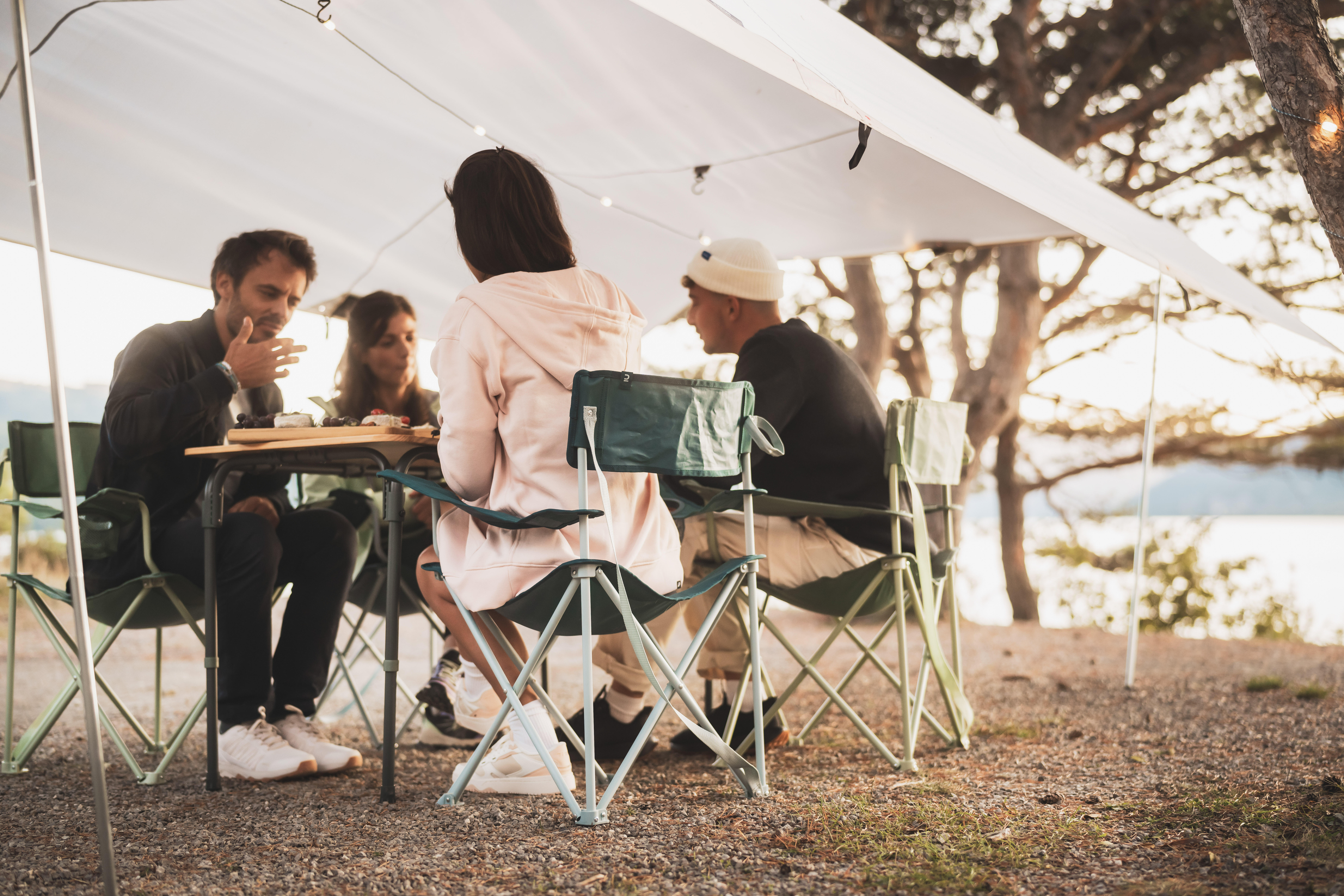 Silla de camping con reposabrazos